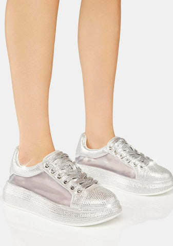 Azure-2 Rhinestone Sneakers