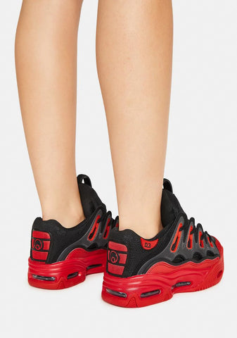 Black & Red D3 2001 Skate Shoes