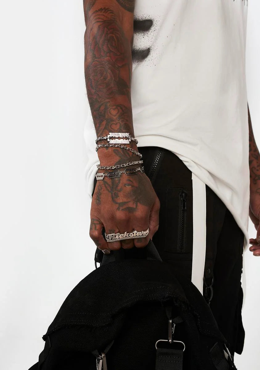 Distortion Razor Blade Chain Bracelets