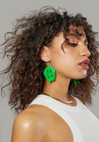 Make You Melt Smiley Face Earrings