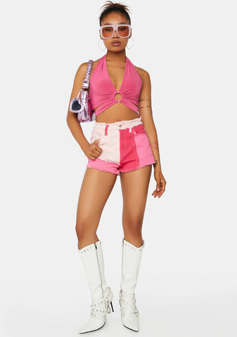 Couldn't Be Sweeter Patchwork Shorts