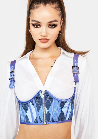 Learn The Ropes Argyle Bustier