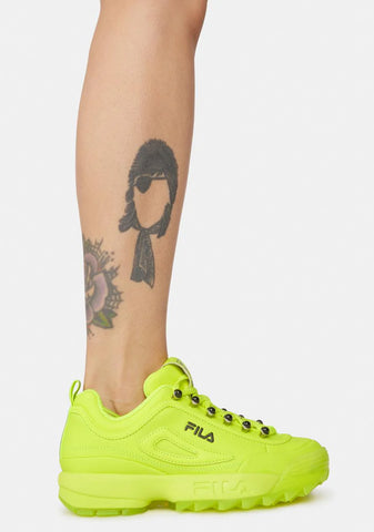 Safety Yellow Disruptor Zero Pearl Sneakers
