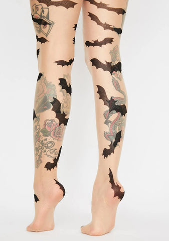Winged Mystery Bat Tights