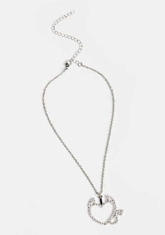 Love To Be Bad Heart Necklace