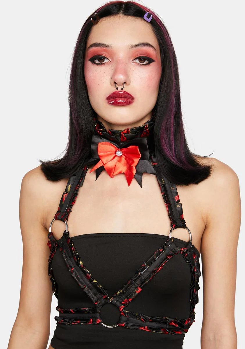Red Plaid Triangle Body Harness
