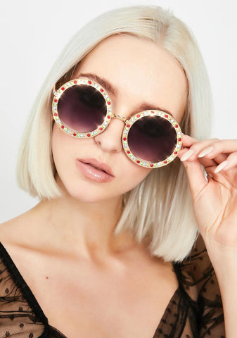 Hippie Vision Rhinestone Sunglasses