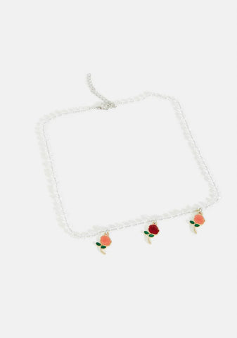 Rose Delight Charm Necklace
