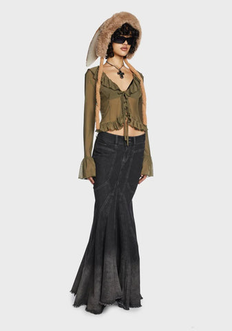 Familiar Patterns Mesh Blouse