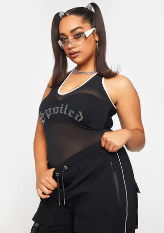 Plus All The Riches Mesh Tank