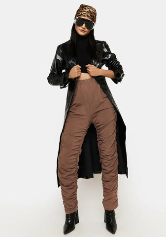 Mellowed Out Ruched Sweatpants