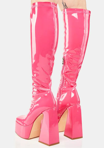 Pink Amani Platform Boots