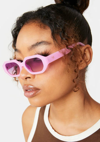 Mercer Pink Oval Sunglasses