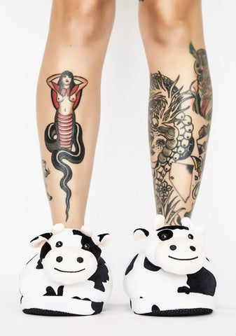 Issa Moo'd Cow Slippers