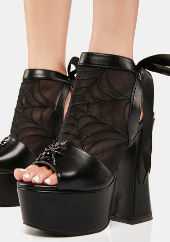 Weave The Night Platform Heels