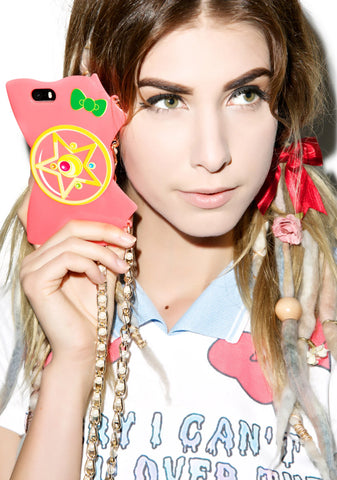 Crystal Star Bow iPhone 5 Case - Pink