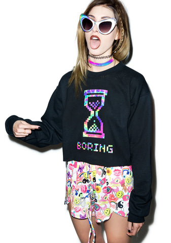 Boring Crop Sweatshirt