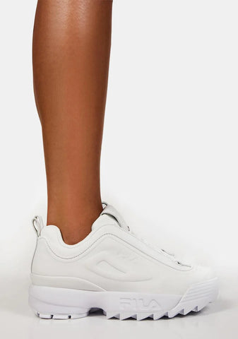 White Disruptor Zero Sneakers