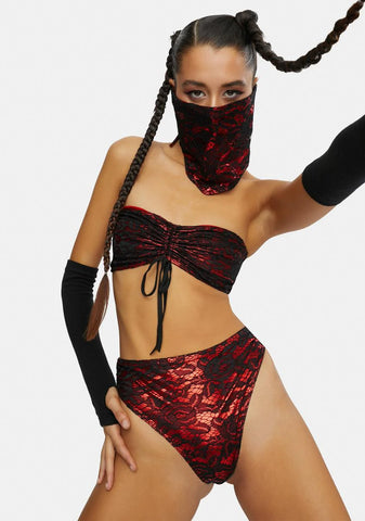 Hot Flash Lace Shorts Set