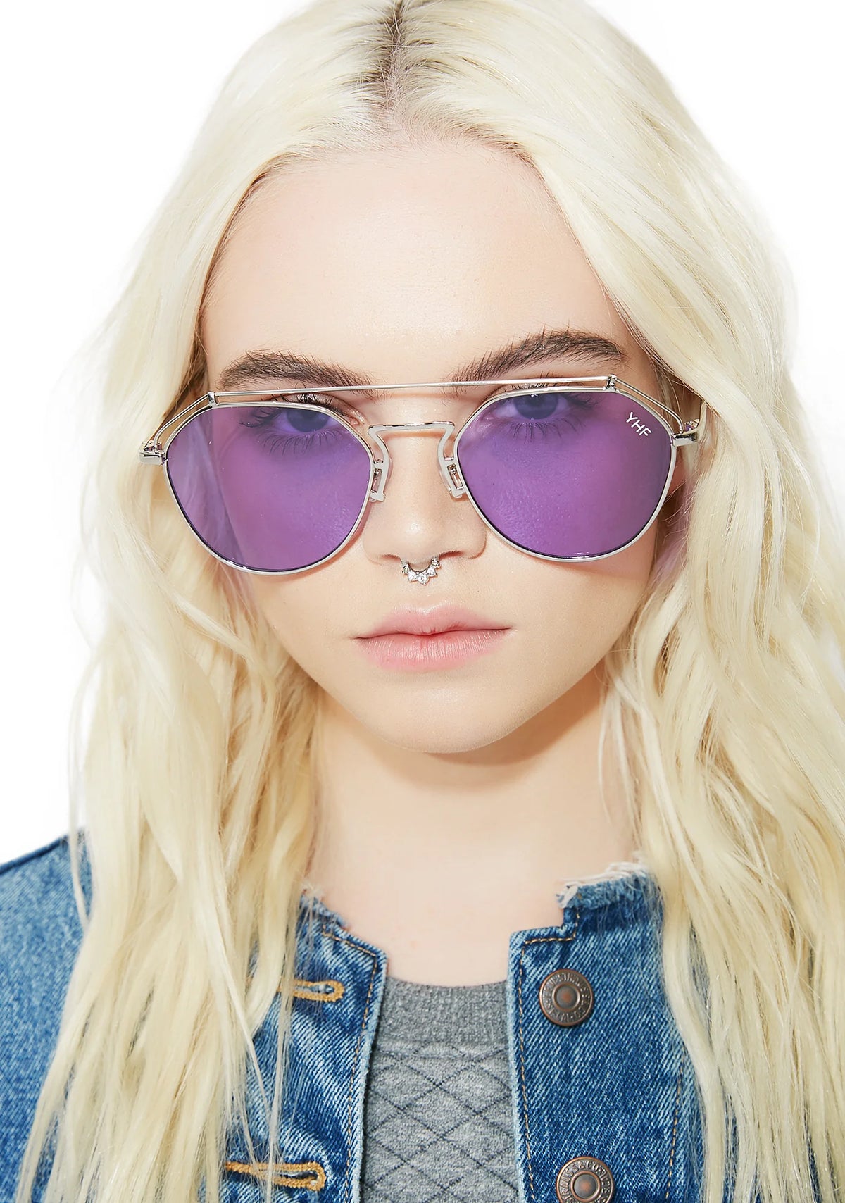 Lilac Stephanie Transparent Sunglasses