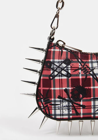 Lust Or Envy Plaid Shoulder Bag