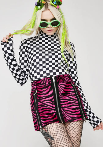 Into The Vortex Mock Neck Top