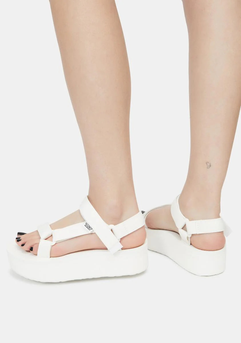 White Flatform Universal Sandals