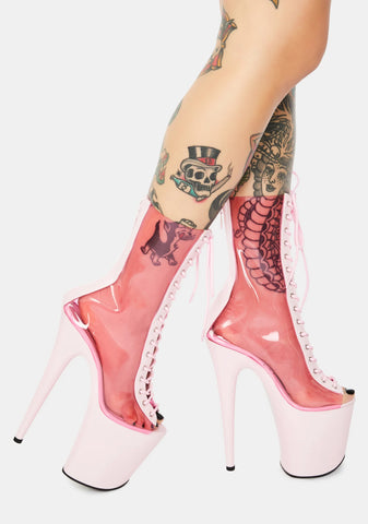 Pink Flamingo-800-34 Lace Up Heels