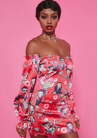 Lover Catch A Kitten Satin Dress