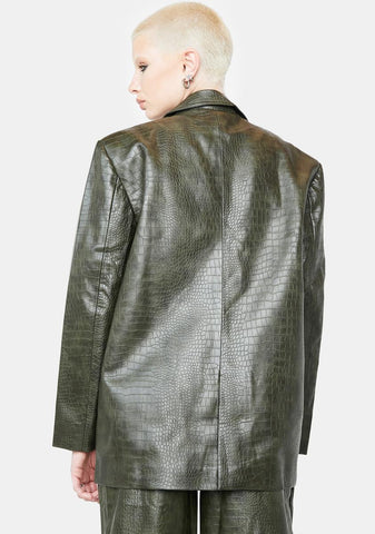 Santo Oversized Leather Blazer