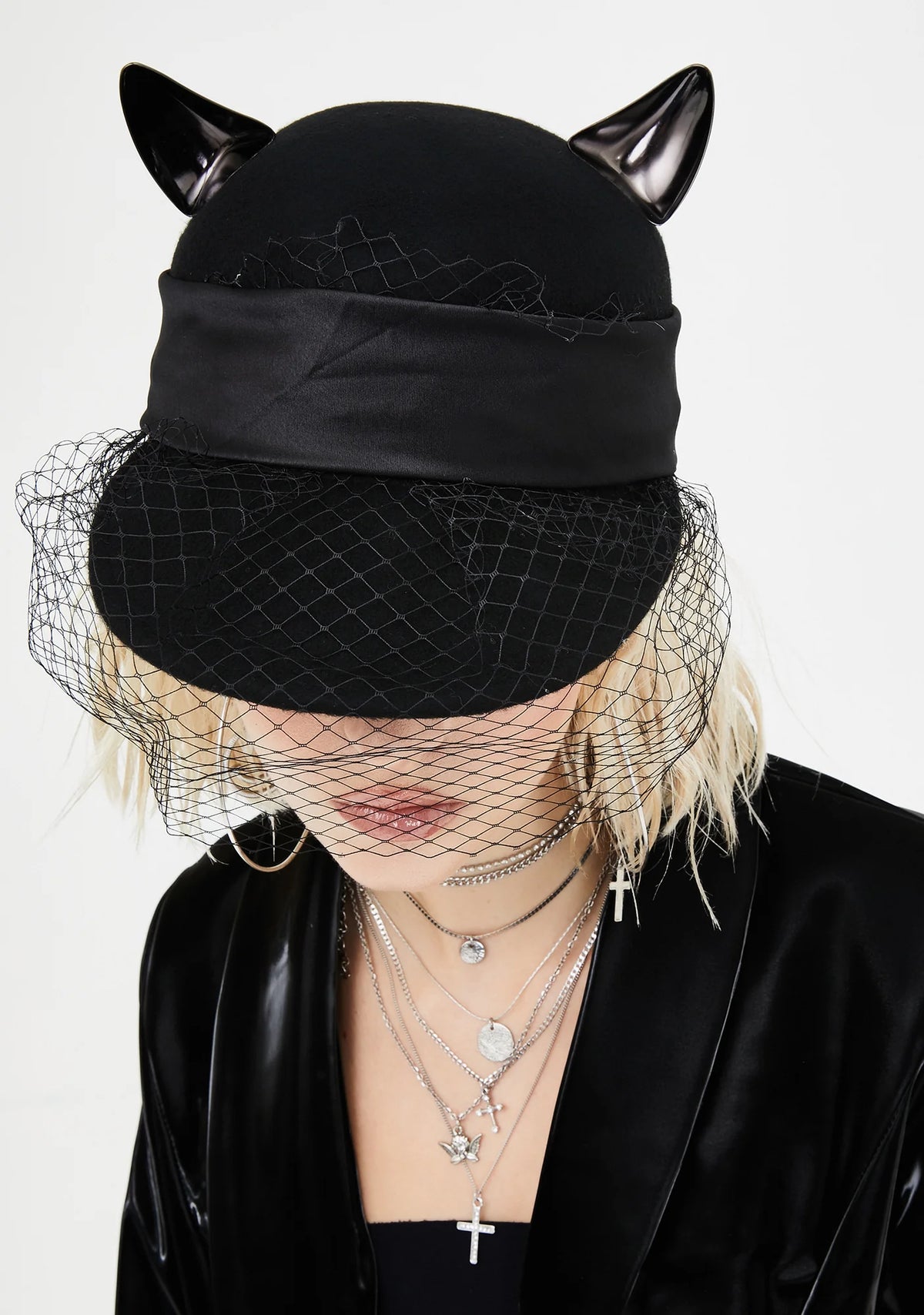 Solemn Salem Cat Ear Hat