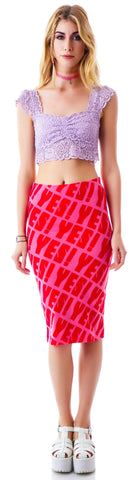 El Dorado Lace Crop Top - Light Purple