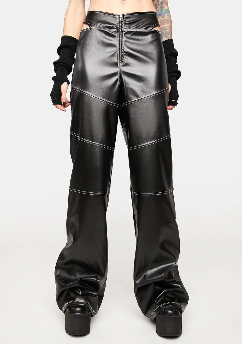 Wicked Late Party Vegan Leather Pants