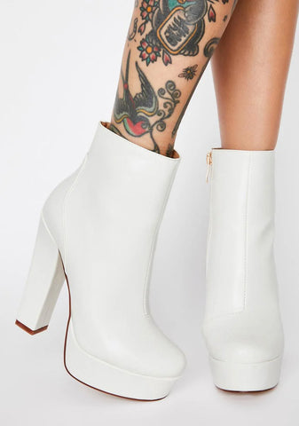 White Gotta Have It My Way Platform Boots