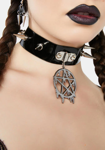 Fear Is Pain Pentagram Choker