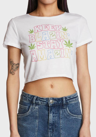 Keep Blazin Crop Tee