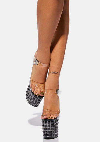 All Over Me Stud Platform Heels