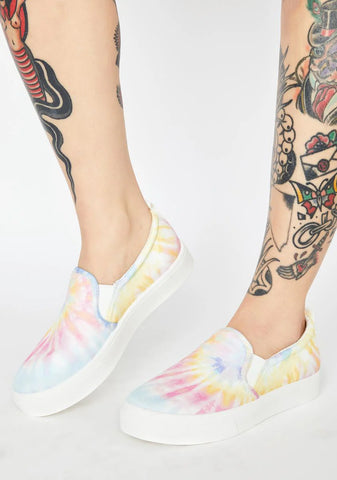 White Poppy Hippie Hype Slip On Sneakers