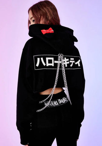 Playtime Anarchy Cropped Hoodie