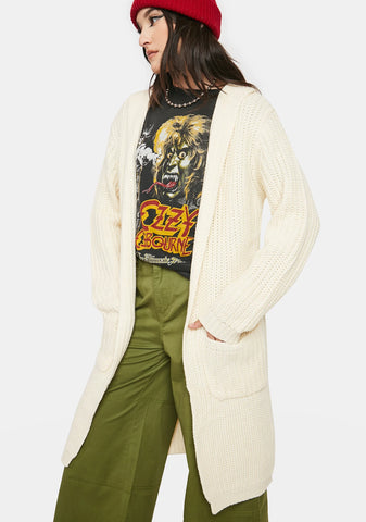 Morning Blush Long Knit Cardigan