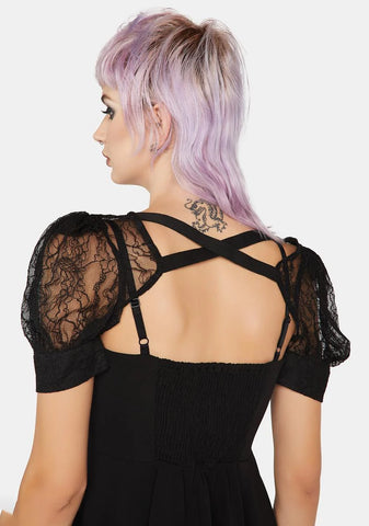 Lace Princess Sleeve Capelet Shrug