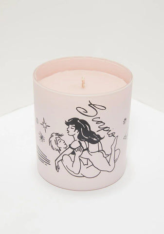 Pink Scorpio Zodiac Massage Candle