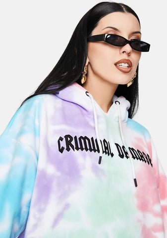 Tie Dye Embroidered Logo Hoodie