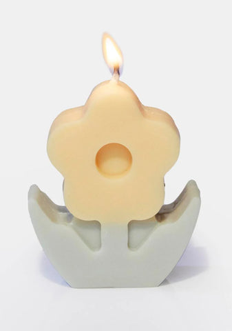 Yellow Flower Candle