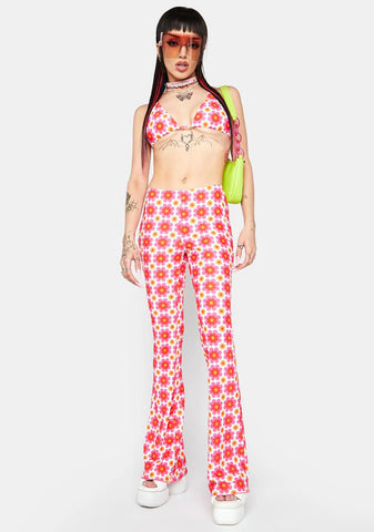 Live And Let Live Floral Pants