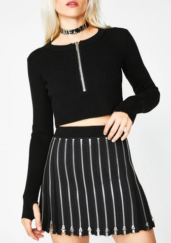 Baddie Showcase Zip Skirt