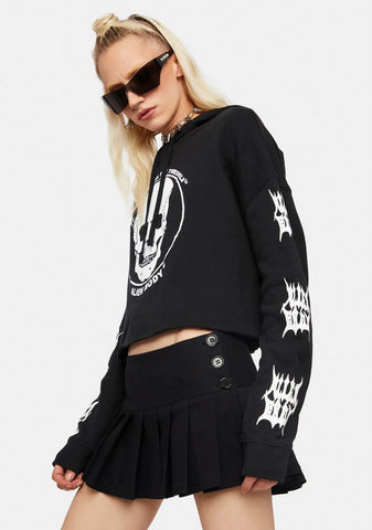 Techniskull Crop Hoodie