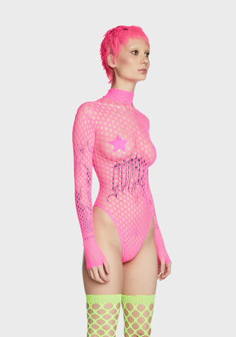 Fever Long Sleeve Zipped Bodysuit