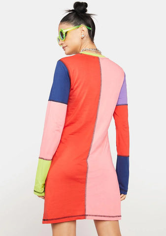 Topic Colorblock Mini Dress
