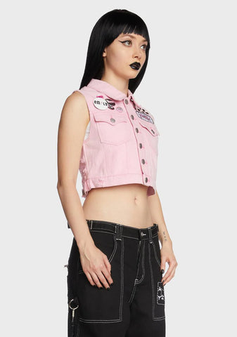 Stay Strange Denim Vest